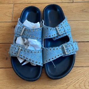 Isabel Marant Blue Denim Sandals